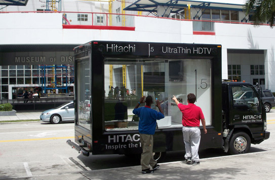 Photo gallery of Hitachi's 1.5 UltraThin Screen Campaign