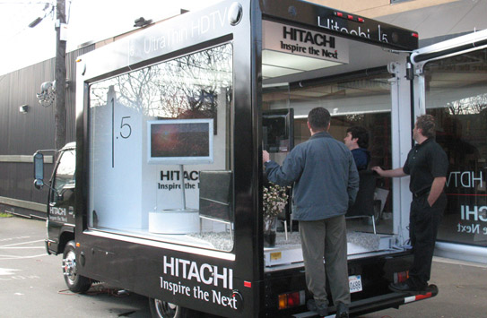Photo gallery of Hitachi's 1.5 UltraThin Screen Campaign